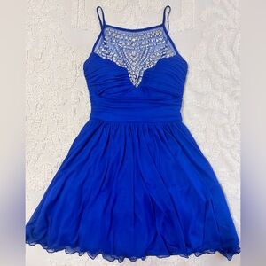 Royal blue, sparkly homecoming dress